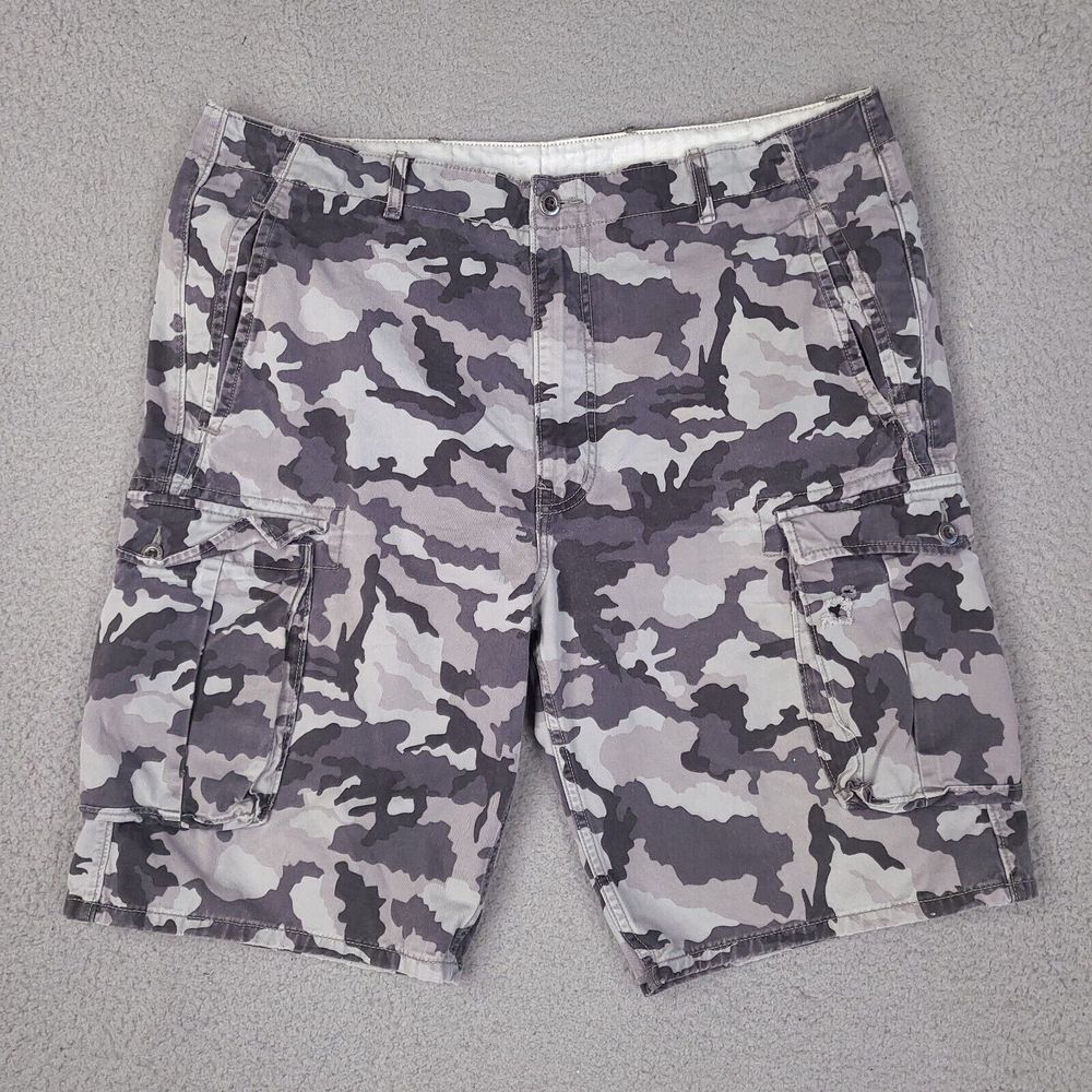 Levis Cargo Shorts Mens 39 Gray Camo Camouflage Outdoor Work Casual‎